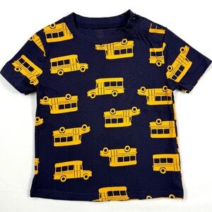 MIGHTY GOODS Baby Boy School‎ Bus Graphic Tee 9M Playful Retro Kidcore Preppy